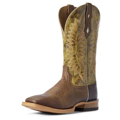 Ariat Relentless Record Setter Kahverengi / Yeşil Western Csizma Erkek (28447-610)